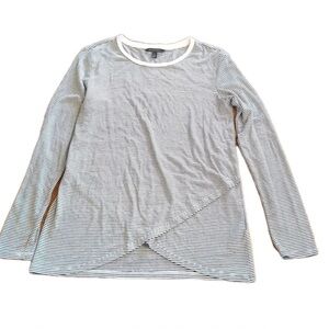 Banana Republic Black and White Striped Tee